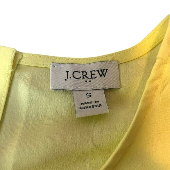 J.Crew Factory Pale Lemon Sleeveless Button-Back Shell Top Small - Picture 6 of 8